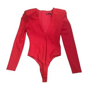 Red Zara leotard